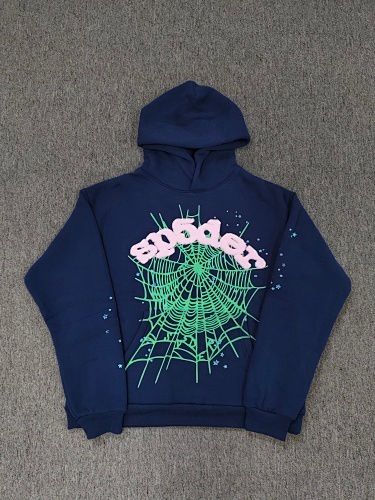 Sp5der OG Web Hoodie Blue