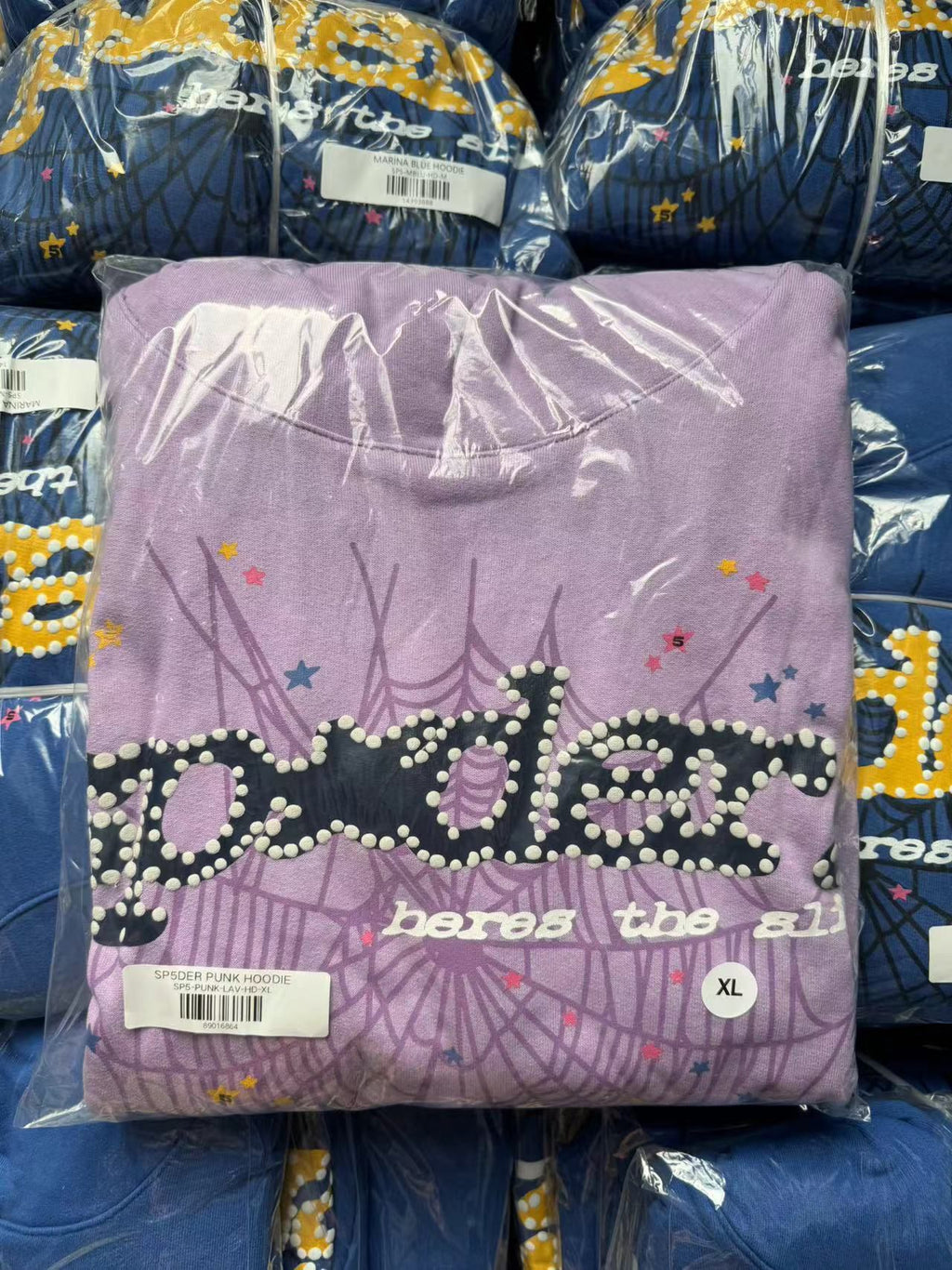 Sp5der Acai Hoodie Purple