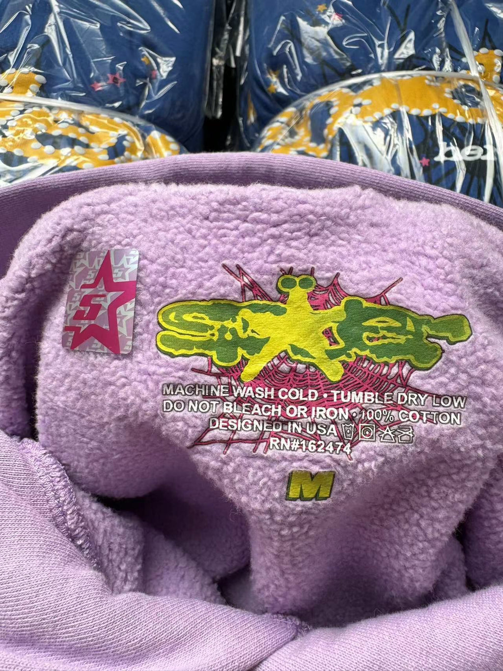 Sp5der Acai Hoodie Purple