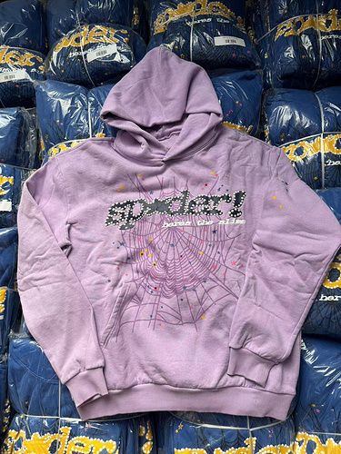 Sp5der Acai Hoodie Purple