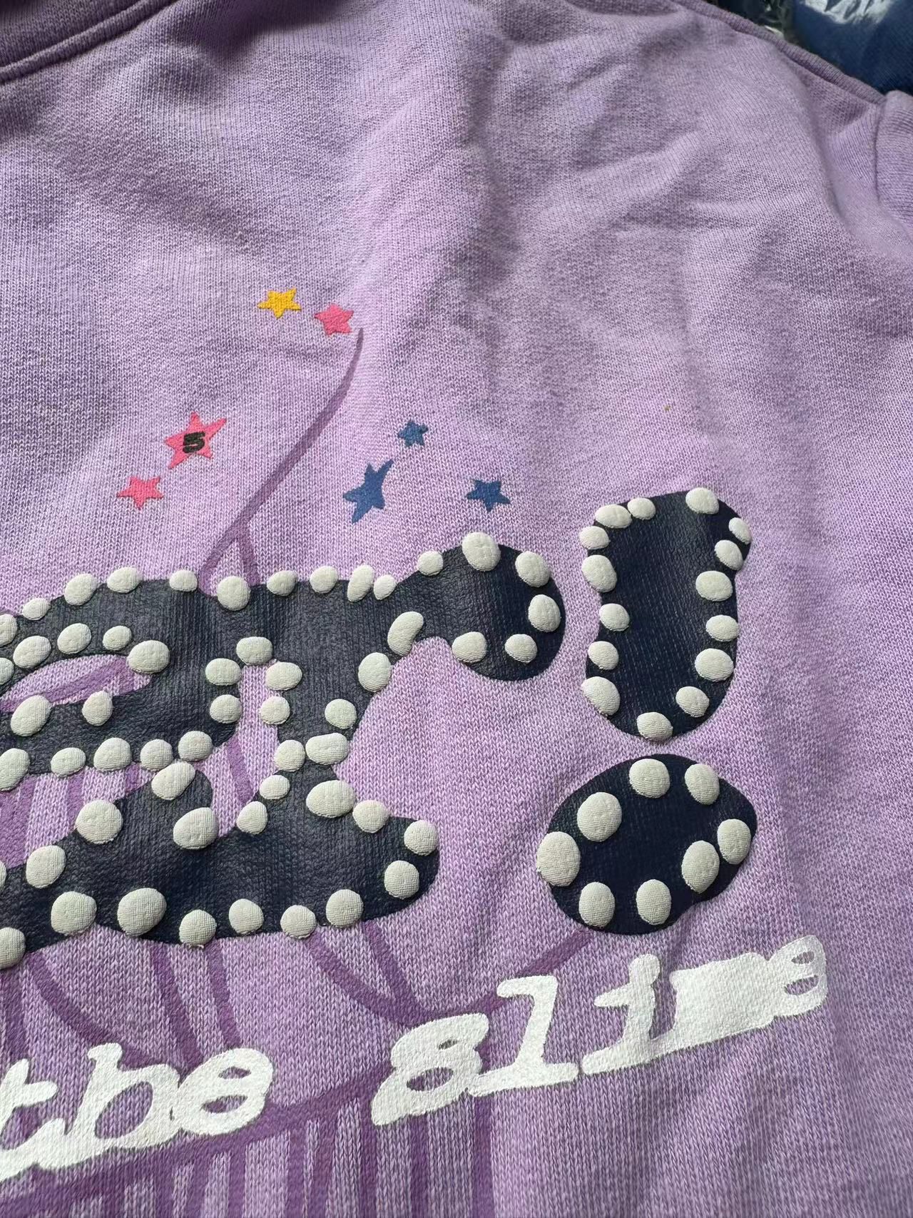 Sp5der Acai Hoodie Purple