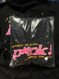 Sp5der P*NK Hoodie Black