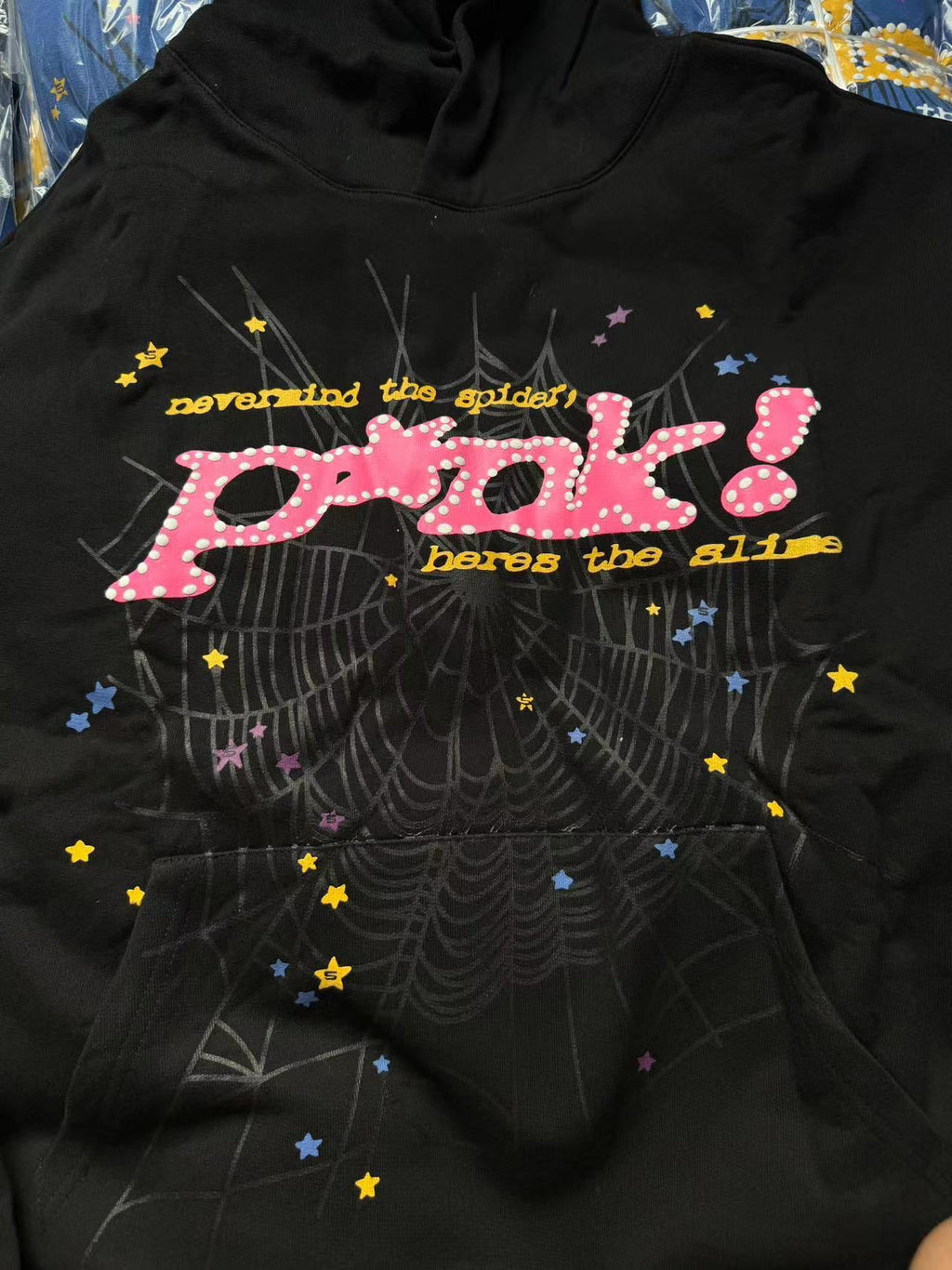 Sp5der P*NK Hoodie Black